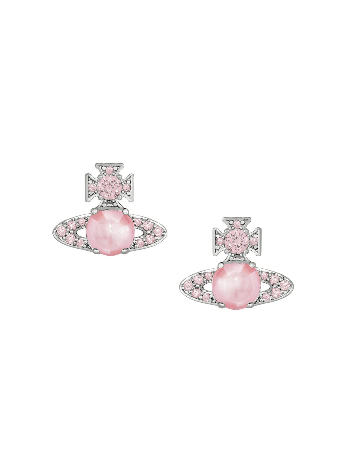 Vivienne Westwood Ondina Pink CZ Stud Earrings 6201038W-02P347