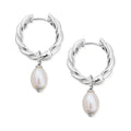 ChloBo Ocean Pearl Hoop Earrings Sterling Silver by ChloBo