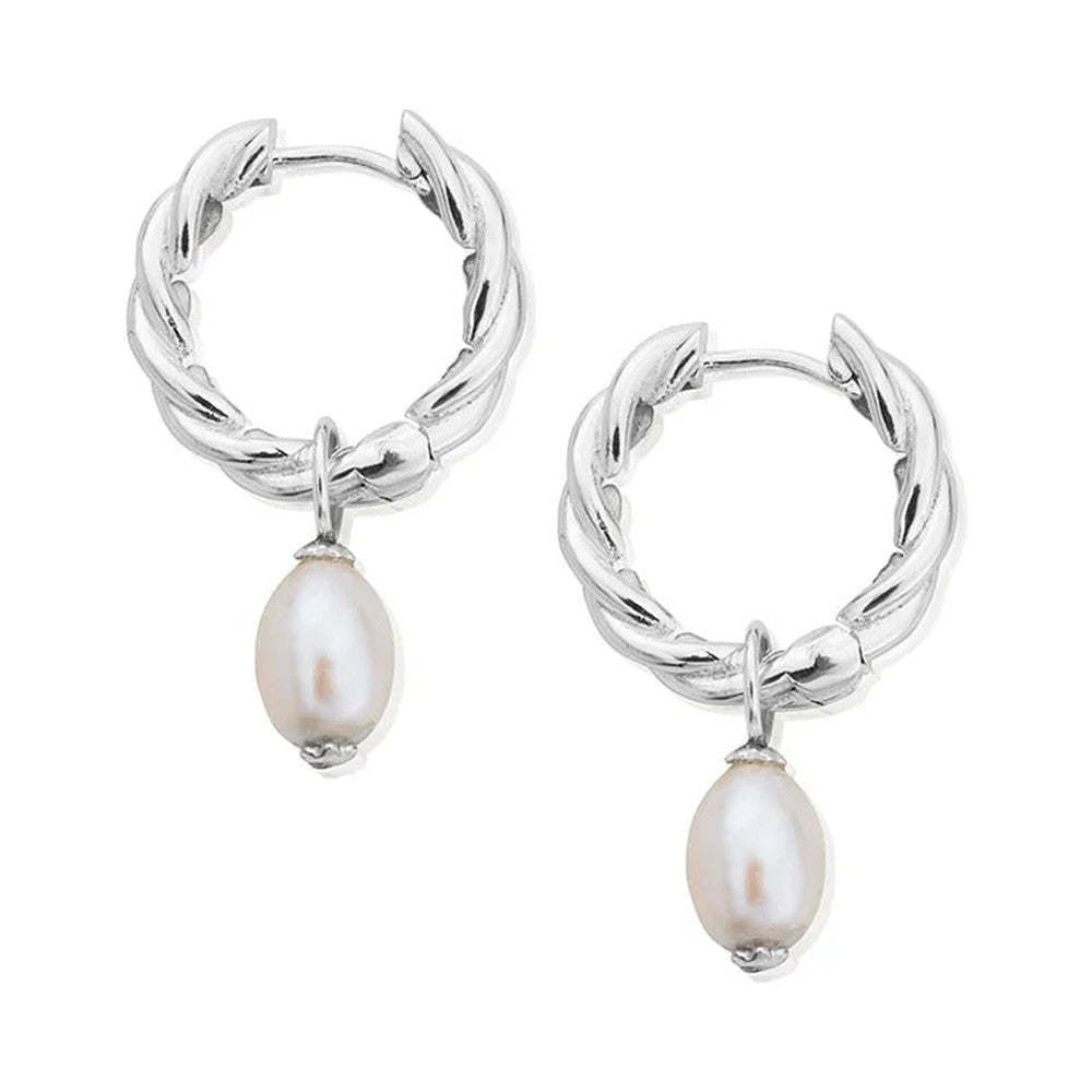 ChloBo Ocean Pearl Hoop Earrings Sterling Silver by ChloBo