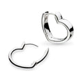 Kit Heath Love Silver Heart Outline Hinged Hoop Earrings