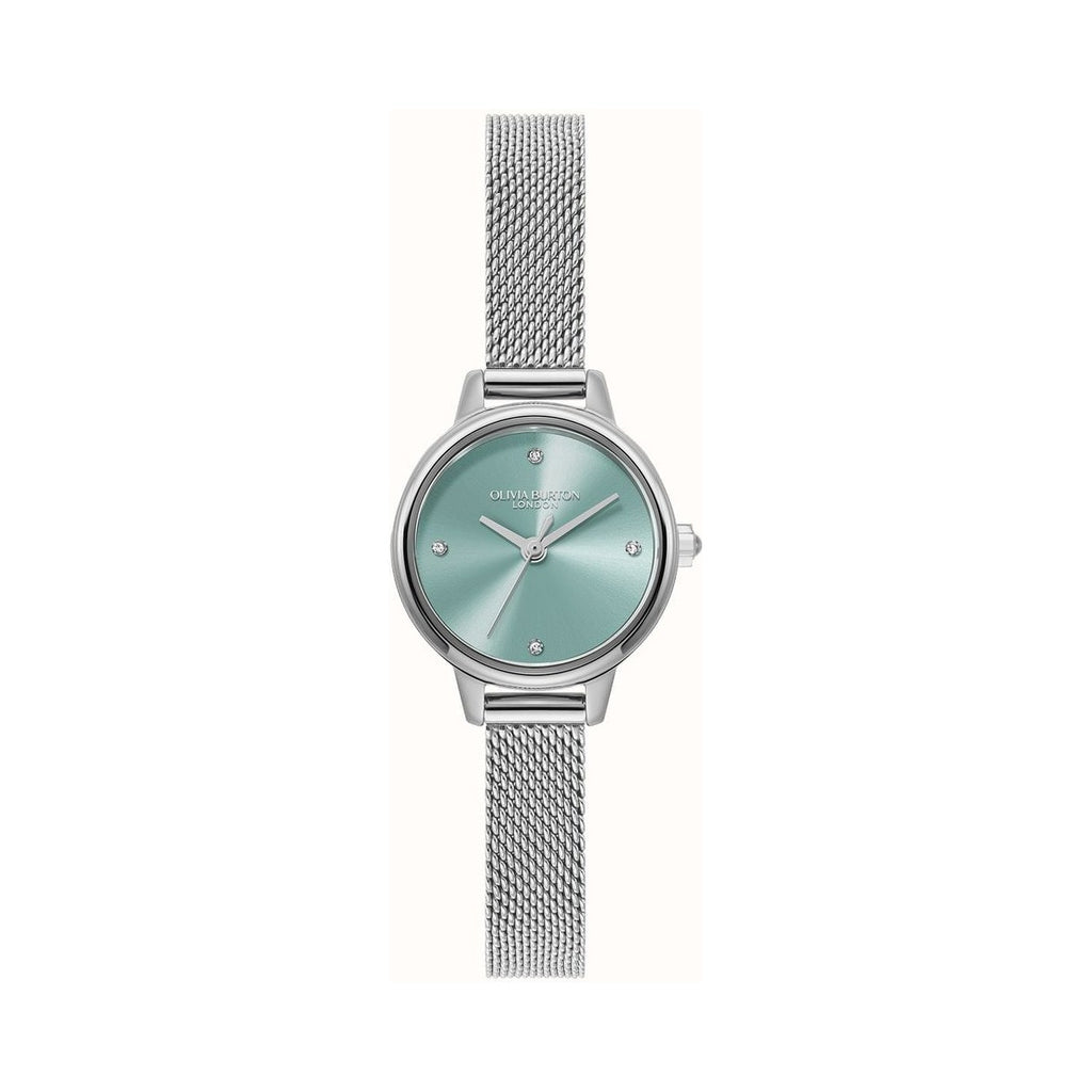 Olivia Burton Ladies Mini Classic Turquoise Dial Mesh Bracelet Watch Stainless Steel by Olivia Burton