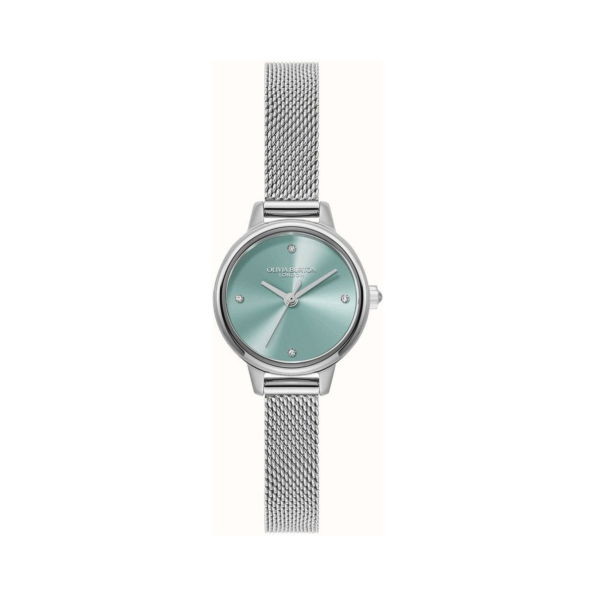 Olivia Burton Ladies Mini Classic Turquoise Dial Mesh Bracelet Watch Stainless Steel by Olivia Burton