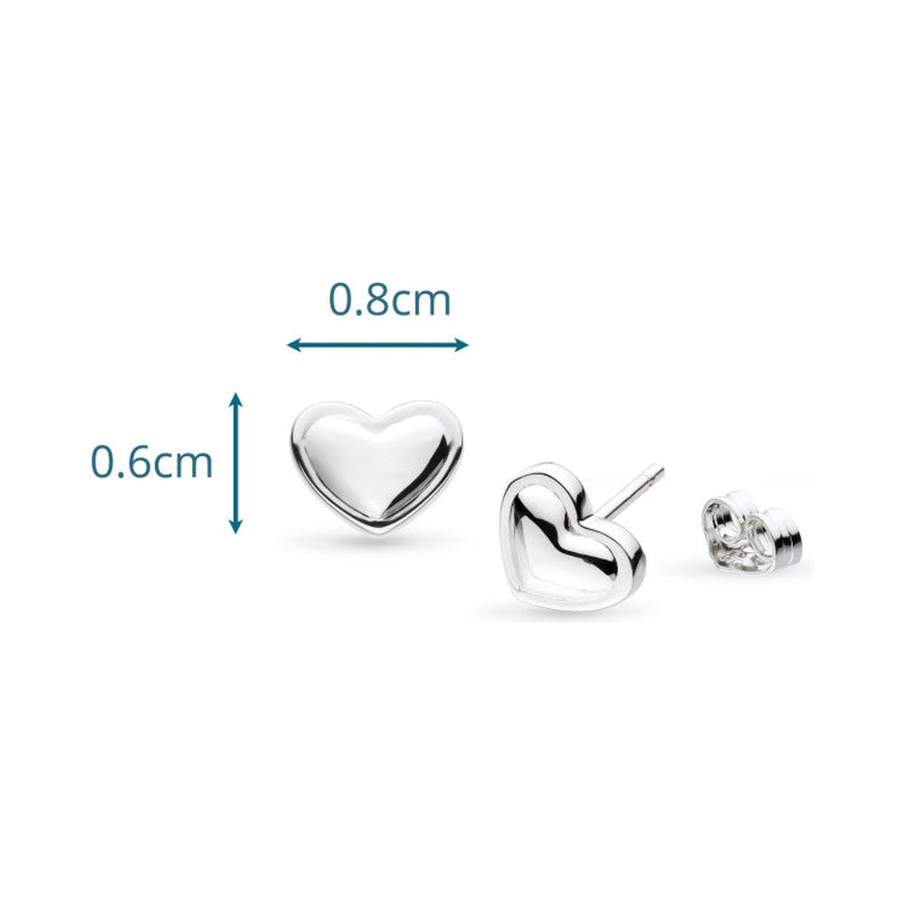 Kit Heath Love Silver Heart Stud Earrings 40532RP — view 5