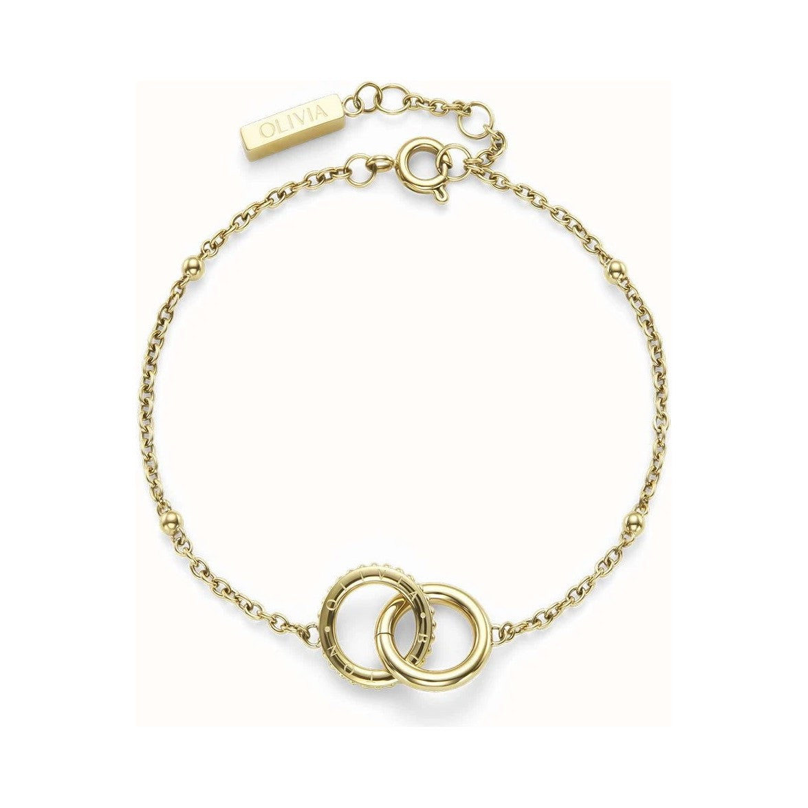 Olivia Burton Amity Interlock Circles Bracelet Stainless Steel Gold Plated by Olivia Burton