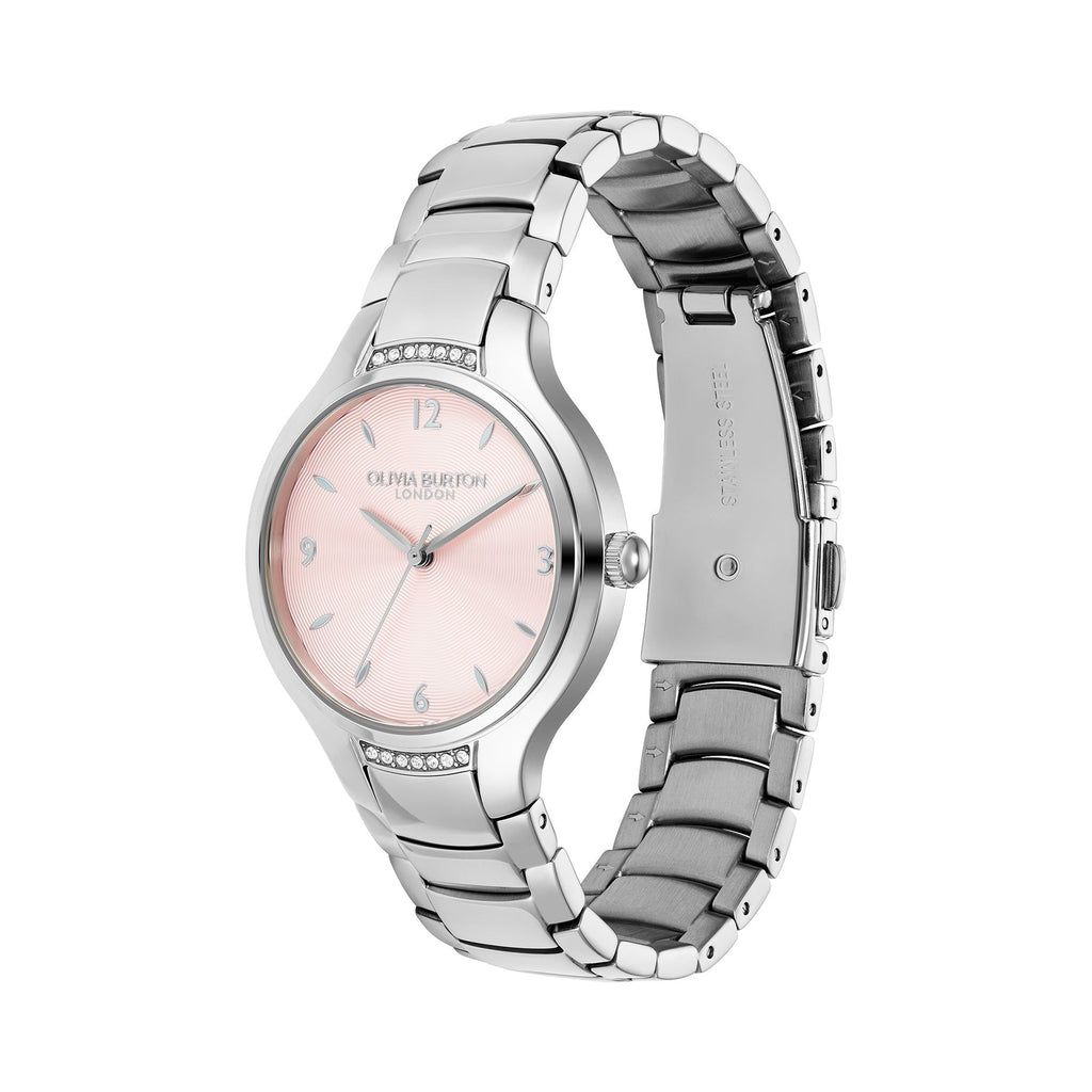 Olivia Burton Ladies Modern Classics Lea Blush Pink Dial Bracelet Watch Stainless Steel by Olivia Burton