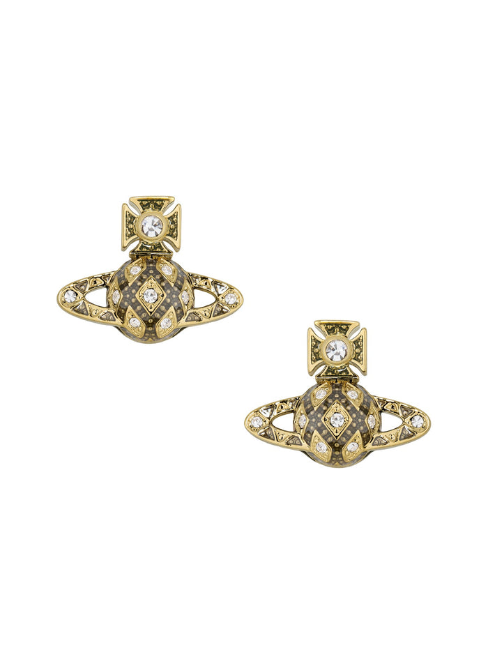 Vivienne Westwood Rachelle Black Bas Relief Earrings 6201038Q-02RA37-