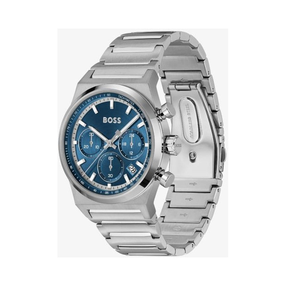 BOSS Mens Candor Chronograph Blue Dial Bracelet Watch Stainless Steel by BOSS