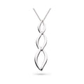 The Kit Heath Entwine Twine Trio Link Necklace, a silver metal necklace from Kit Heath, available at OD’s Jewellers in St Helens.