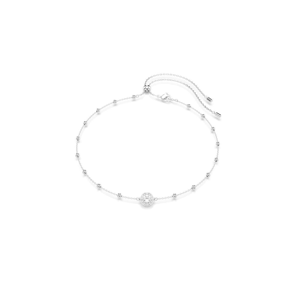 Swarovski Una Angelic pendant, Round cut, Double sided motifs, White, Rhodium plated — view 2