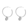 ChloBo Monnoflower Hoop Earrings Silver SEH659