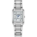 Silver Citizen Eco-Drive wristwatch.
