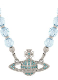 Vivienne Westwood Messaline Aqua Bohemica Crystal Choker