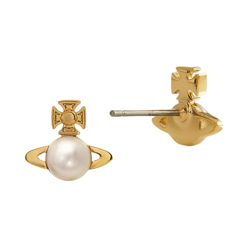 Vivienne Westwood Balbina Cream Pearl Earrings 62010268-02R313-CN — view 2