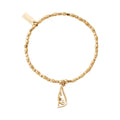 ChloBo bracelet featuring an interlocked heart and angel wing charm, showcasing unique style and craftsmanship.