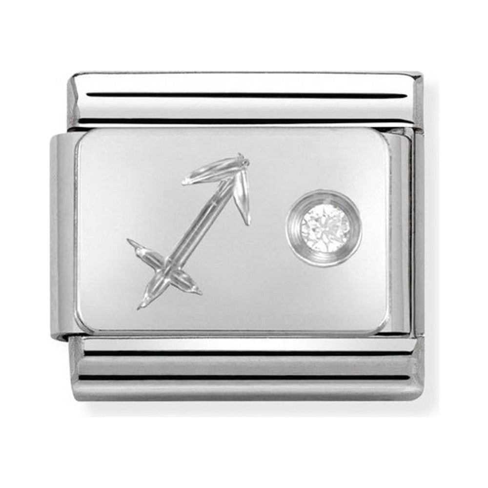 Nomination Composable Classic Link Zodiac Sagittarius in Cubic Zirconia and 925 Silver