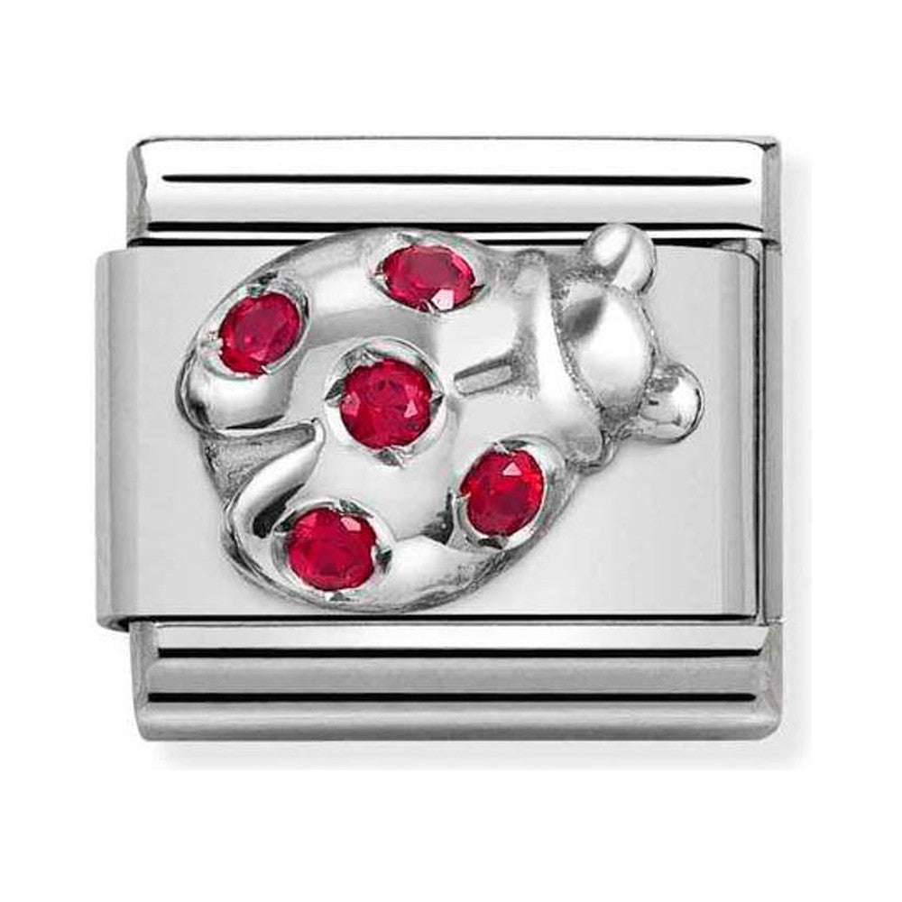 Nomination Composable Silver RED LADYBUG Charm *