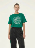 Womens P.E Nation Defend Tee College Green