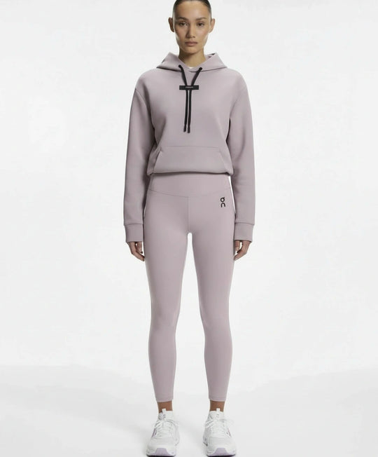 Women's On Running Heron Focus Tech Hoodie & Studio 7/8 Leggings Set