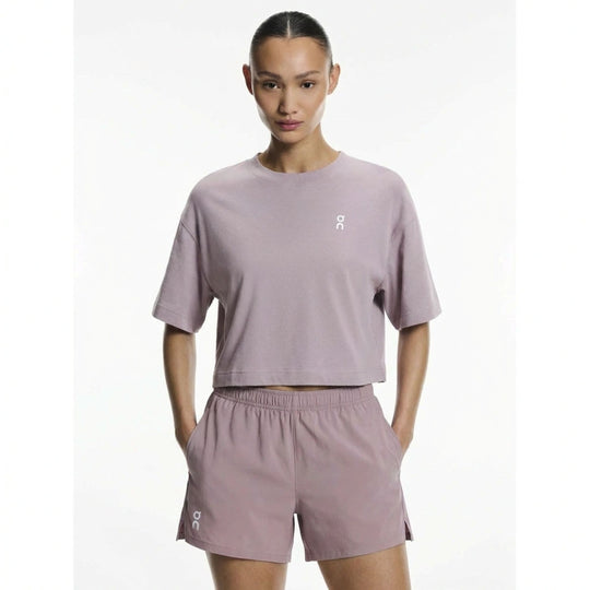 Womens On Running Heron Club T-Shirt & Core 3" Shorts Set