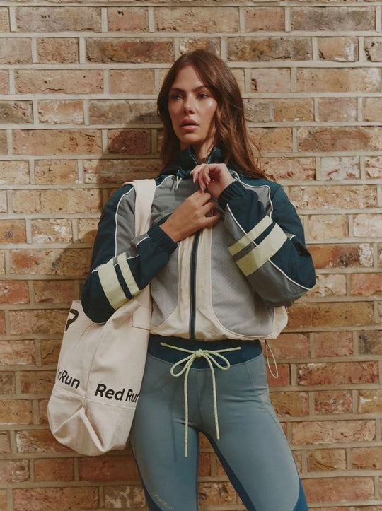 Womens Red Run Skyline Nylon Jacket & Perky Leggings Set