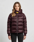 Women's Parajumpers Mariah Hooded Down Bomber In Bordeaux