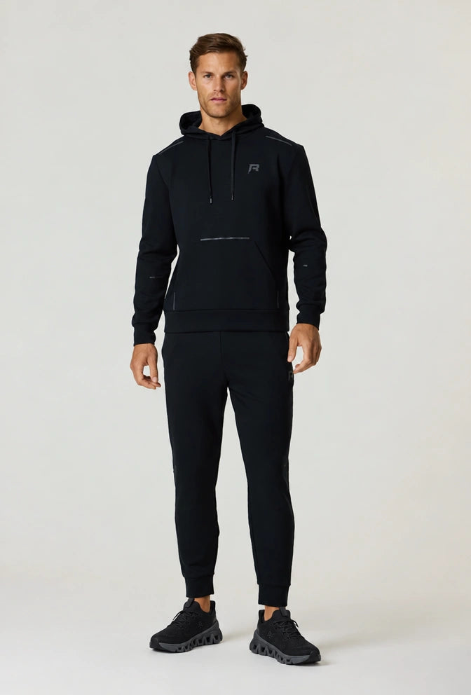 Men's Reprimo Black Motion Hoodie & Jogger Tracksuit Set
