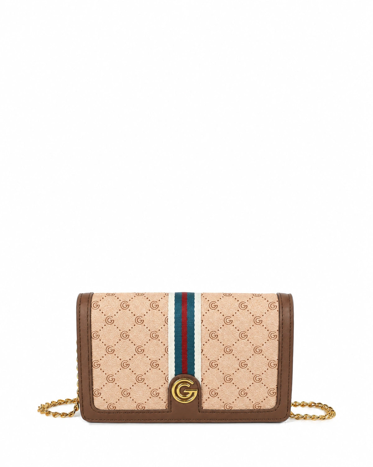 Women's Gabriella G Queen Wallet on Chain Cream