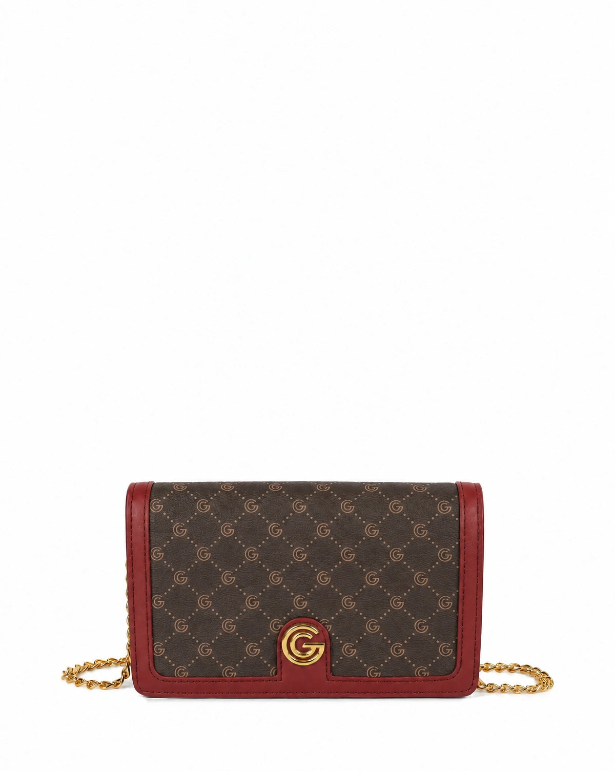Women's Gabriella G Queen Wallet on Chain Bordeaux