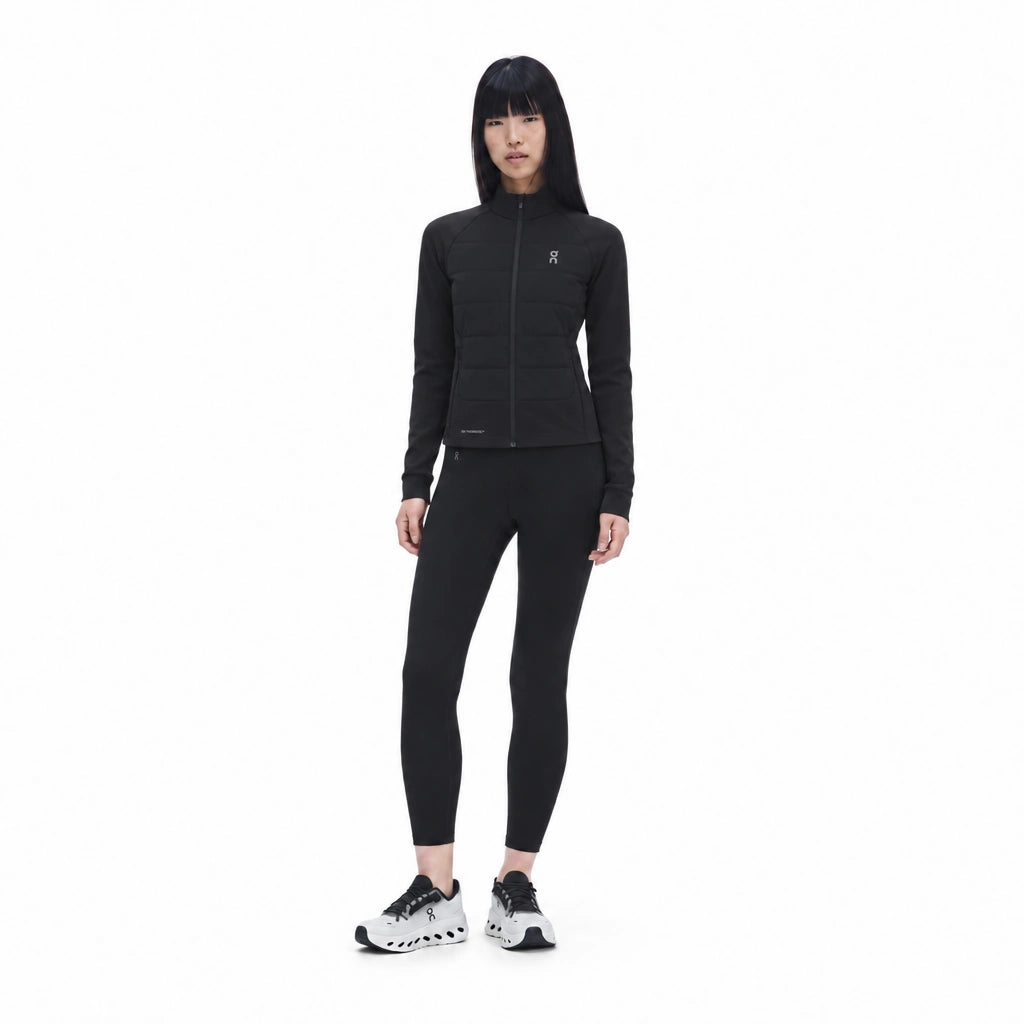 Women's On Running Weather Black Hybrid Jacket & Train Tights Set