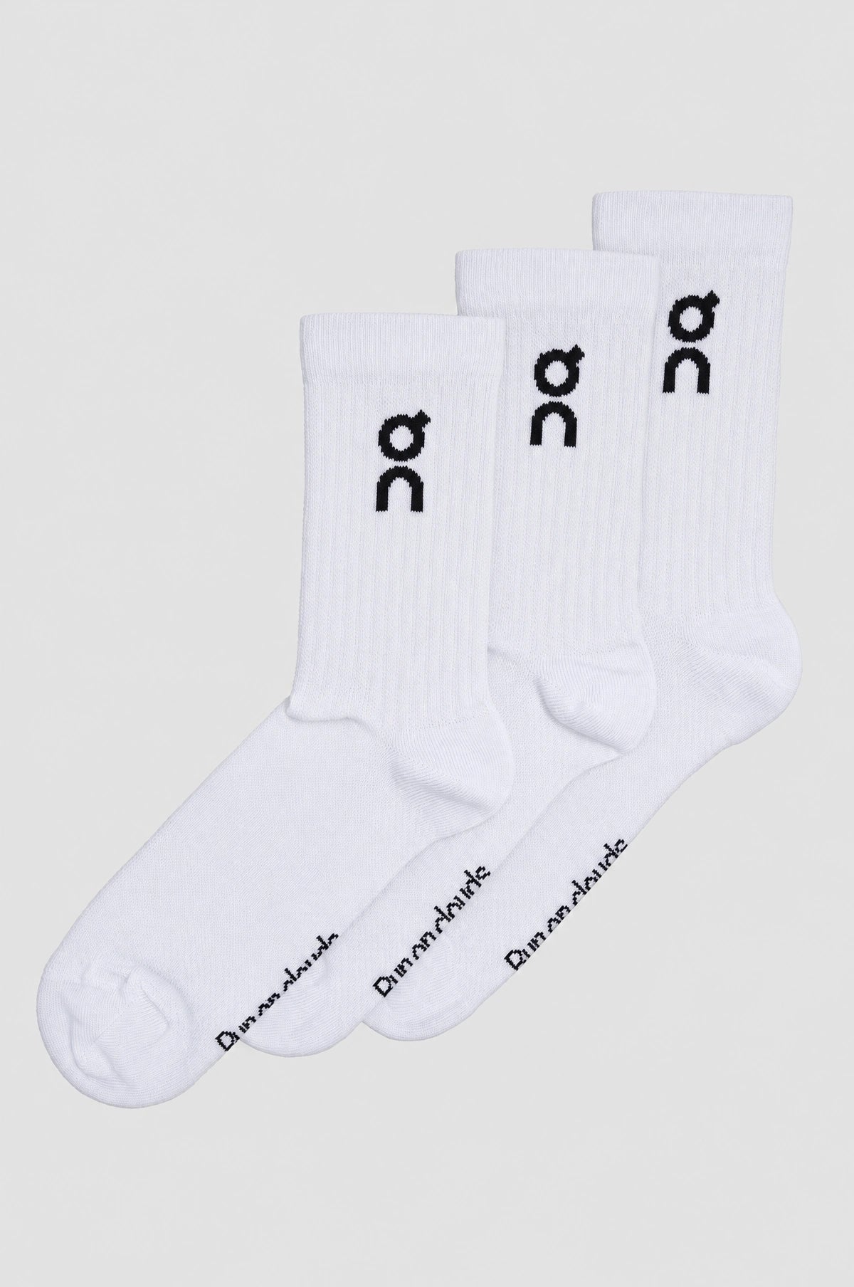 Unisex On Running White Logo High 3-Pack Socks