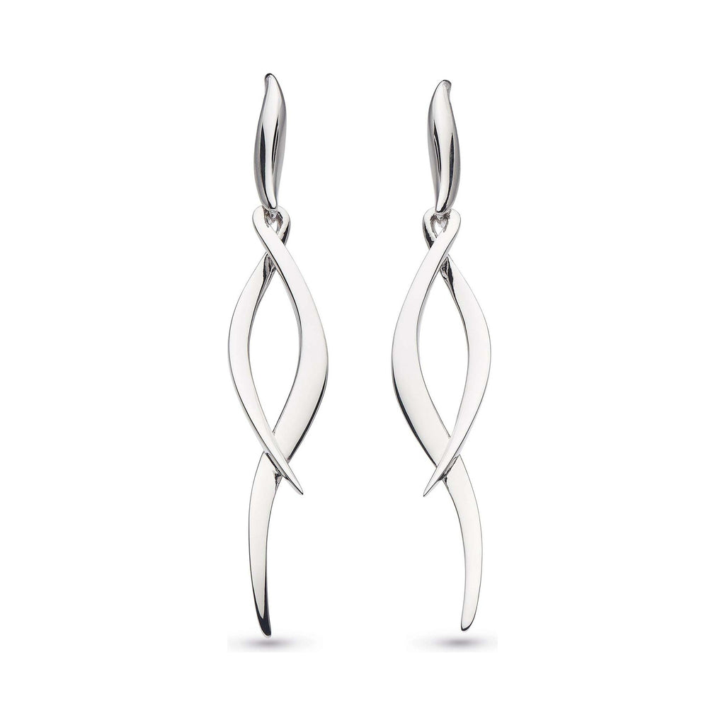 The Kit Heath Entwine Twine Twist Drop Earrings, a silver sterling jewelry from Kit Heath, at OD’s Jewellers in St Helens.
