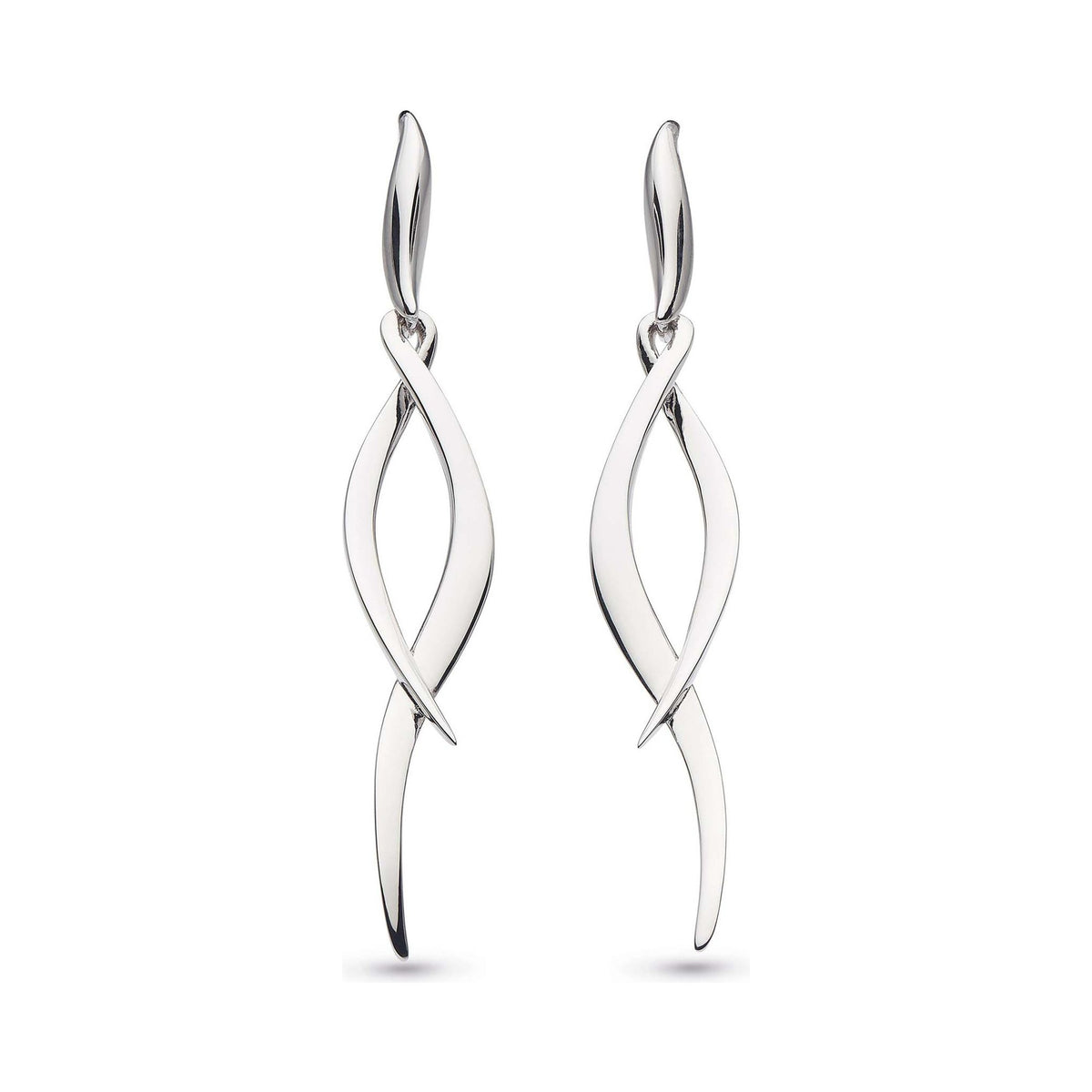 The Kit Heath Entwine Twine Twist Drop Earrings, a silver sterling jewelry from Kit Heath, at OD’s Jewellers in St Helens.