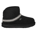 Girls UGG Junior Black Classic Mini Cresent Boot