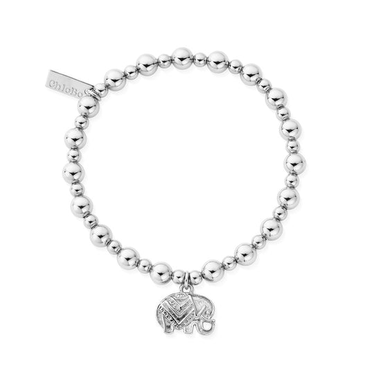 ChloBo Mini Small Ball Elephant Bracelet Silver SBMSB534 *