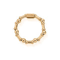 ChloBo gold ring from the Rhythm Of Water collection, featuring signature beads and charm detail.
