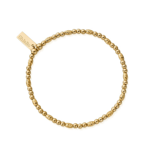 ChloBo Dainty Sparkle Bracelet Silver Gold Plated