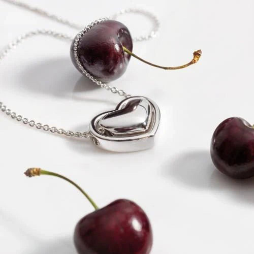 Kit Heath Big Love Silver Heart Necklace — view 6