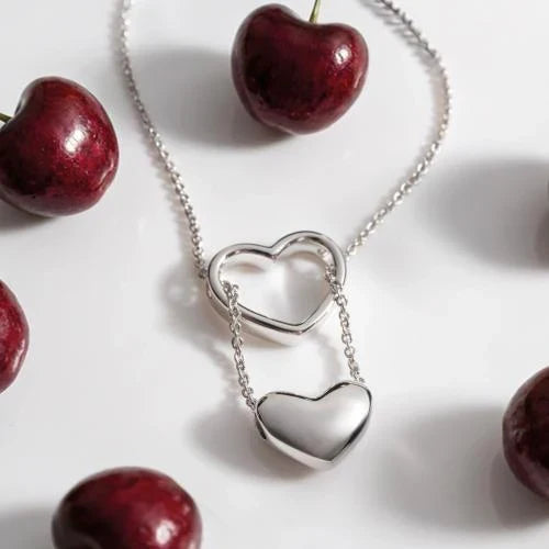 Kit Heath Big Love Silver Heart Necklace — view 7