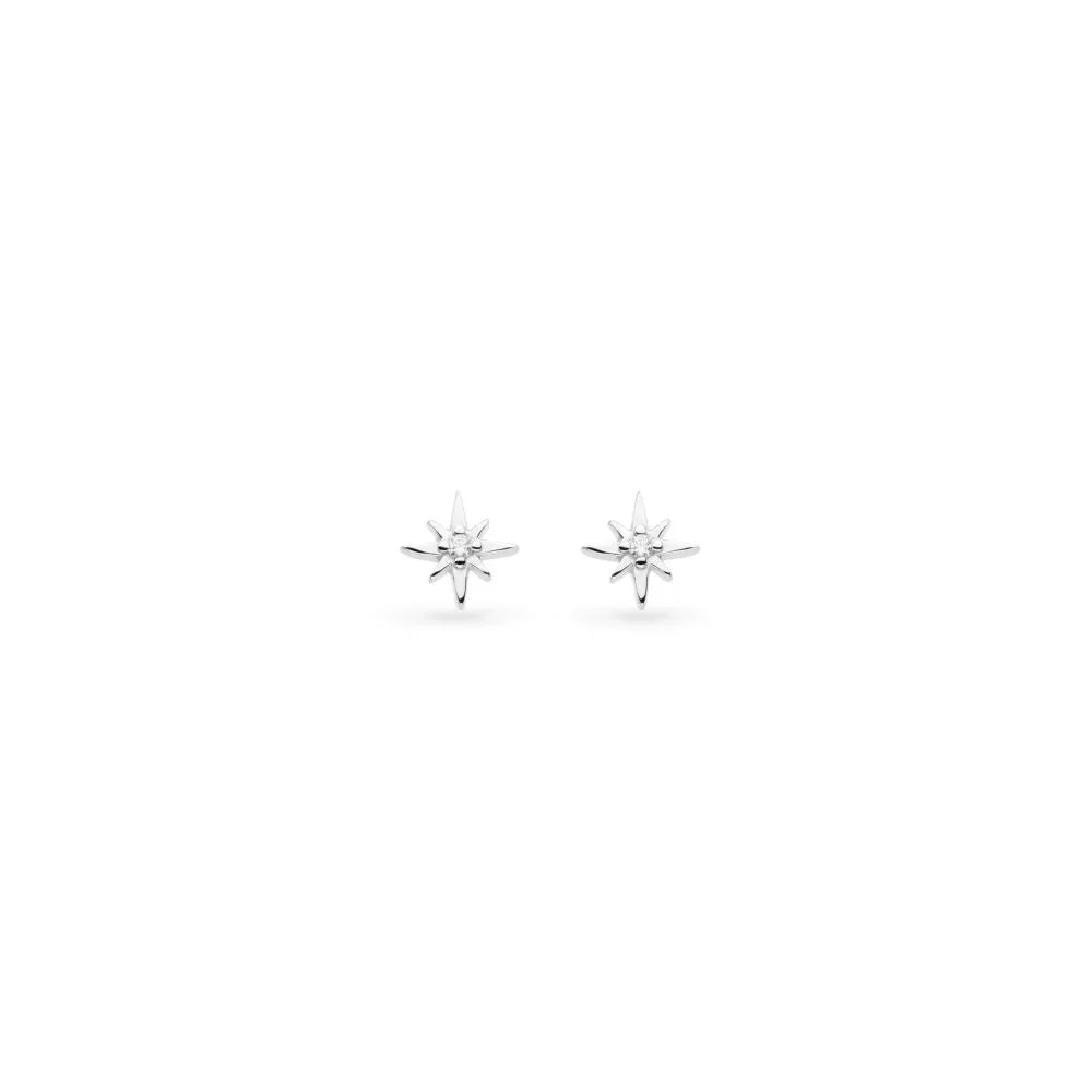 Kit Heath Silver Celeste North Star Petite CZ Earrings 30455CZ