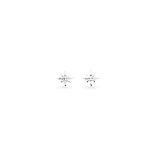 Kit Heath Silver Celeste North Star Petite CZ Earrings 30455CZ