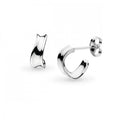 Kit Heath Serenity Semi Hoop Earrings in Silver by Kit Heath