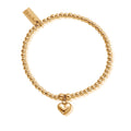 ChloBo Silver Gold Plated Cute Charm Puffed Heart Bracelet GBCC067 GBCC067
