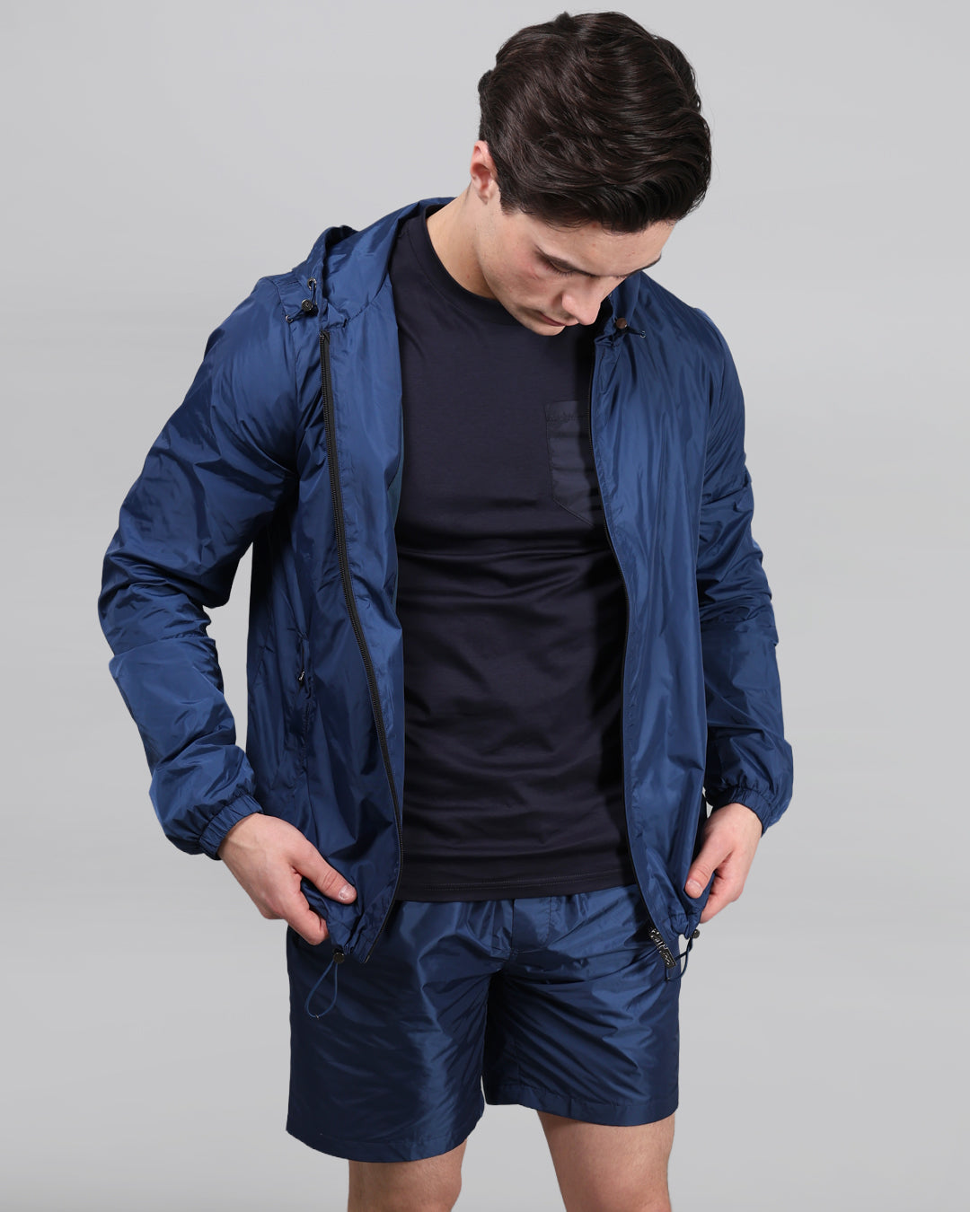 Men's Catini Il Vento Windbreaker in Azure Blue — image 2
