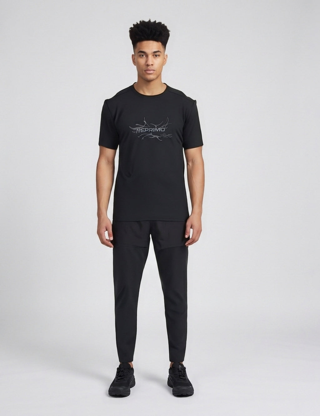Men's Reprimo Caldex T-Shirt in Black — full outfit