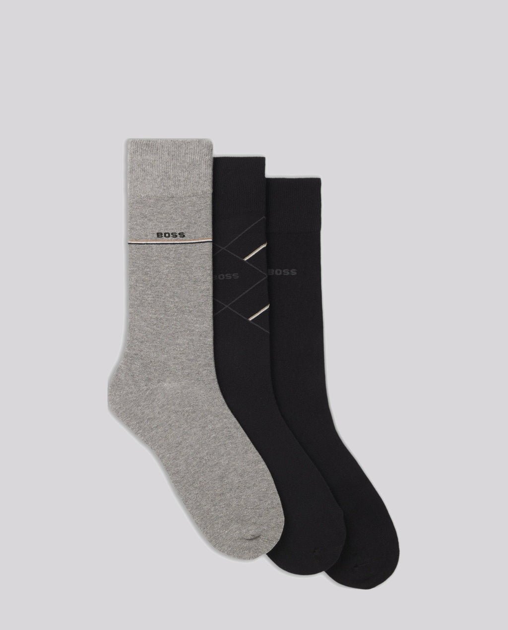 Men's BOSS Black 3 Pack Gift Set Icon Black Socks