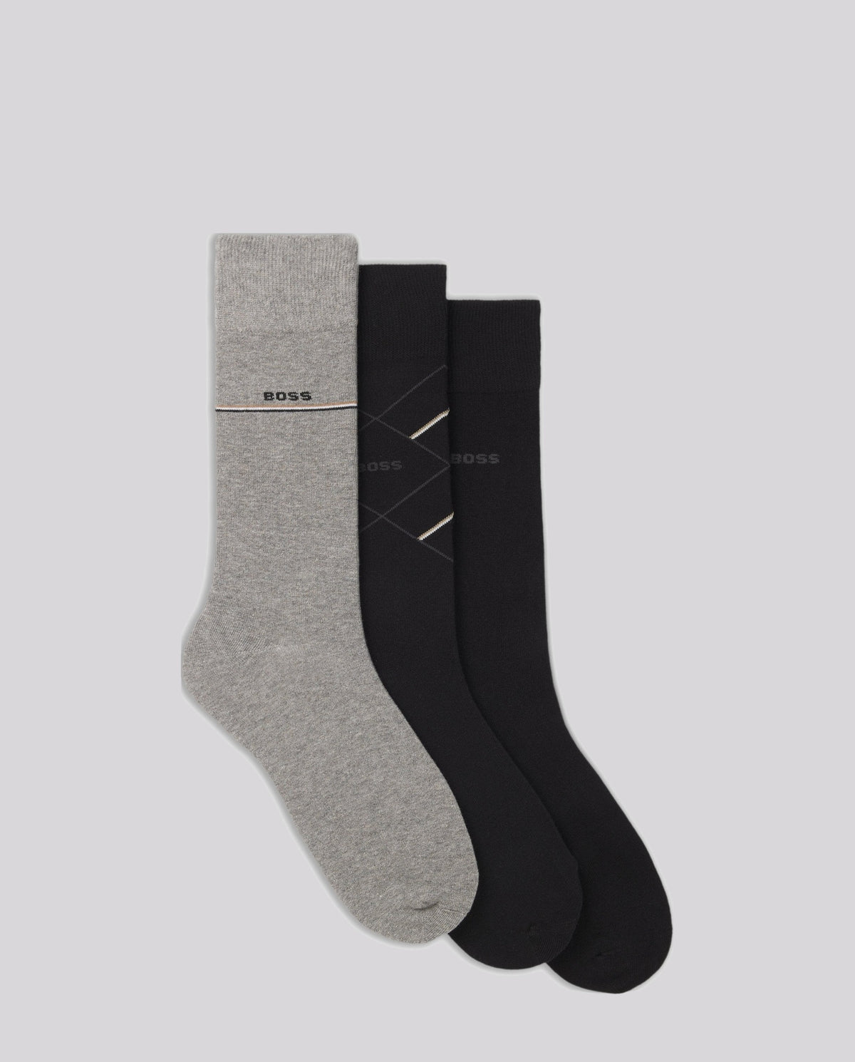 Men's BOSS Black 3 Pack Gift Set Icon Black Socks
