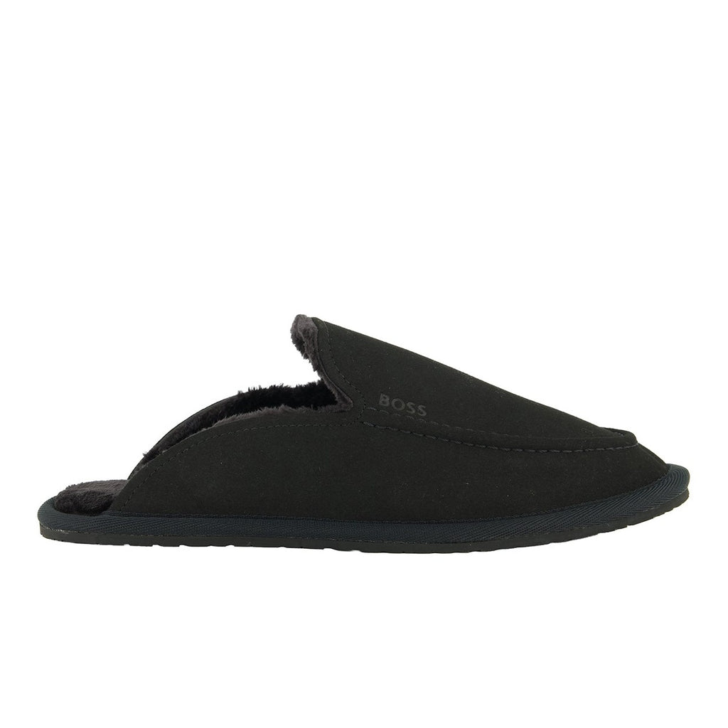 Mens BOSS Black Home_Mule_msfr Black Slippers