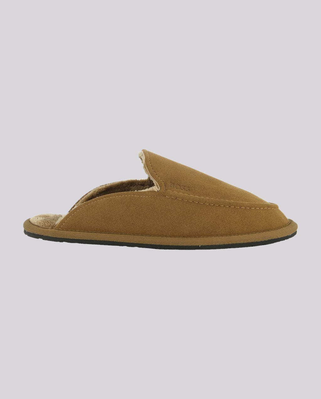 Mens BOSS Black Home_Mule_msfr Dark Brown Slippers