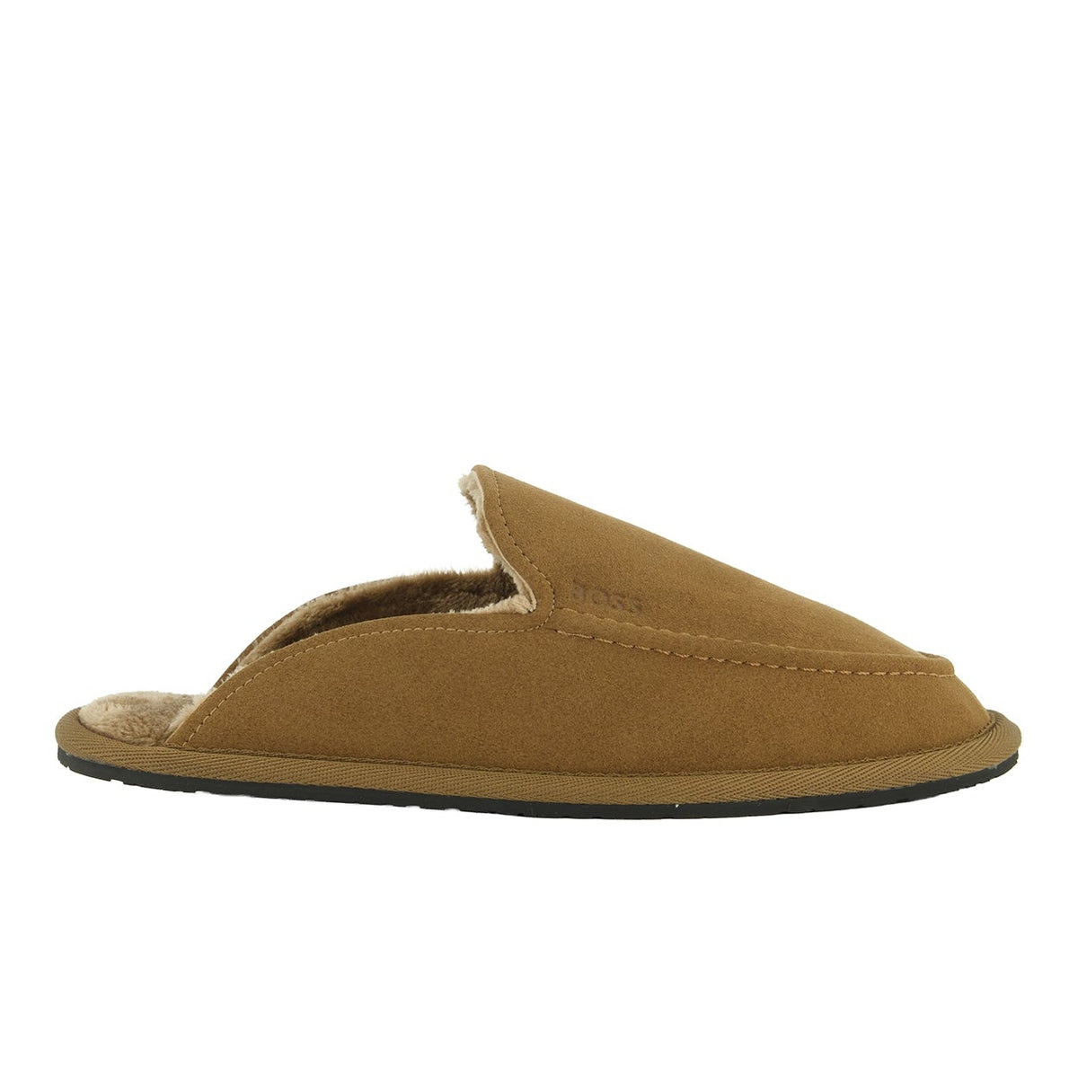 Mens BOSS Black Home_Mule_msfr Dark Brown Slippers