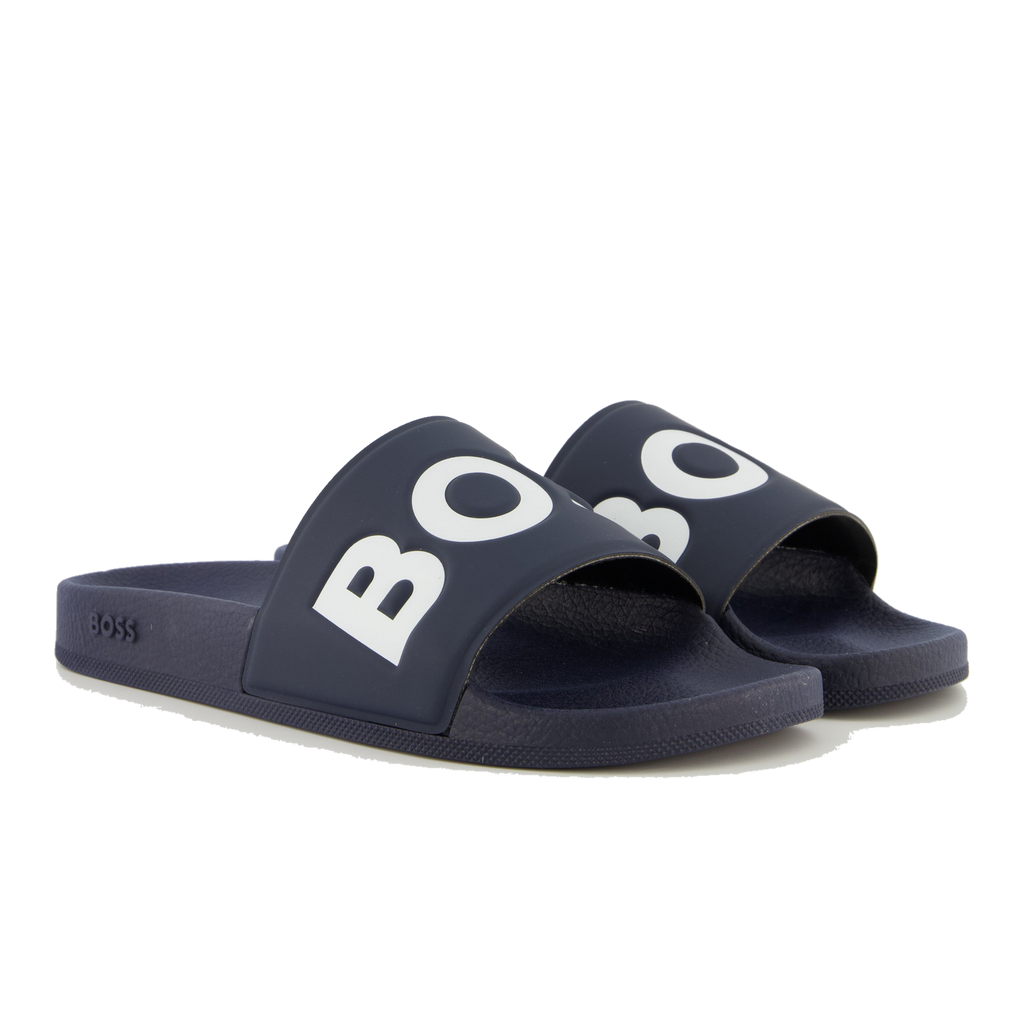Men's BOSS Dark Blue Aryeh_Slid_rblg Slides